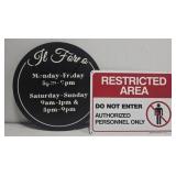 Lot of 2 signs