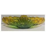 Green and yellow vintage planter