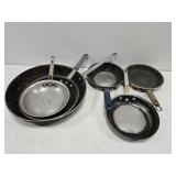 Lot of 6 Used Cooking Pans
