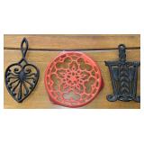 Lot of 3 Cast Iron Trivets