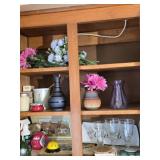 Cabinet of Misc Home Decor Items