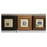 Lot of 3 stamp art