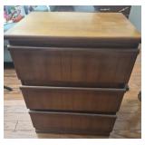 Wooden night stand 3 drawers