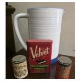 Vintage Tobacco Tins & New Pitcher