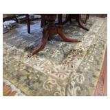 green floral area rug