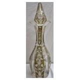 Crystal decanter intricate gilt floral detailing