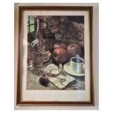 Framed print of liqueur and coffee