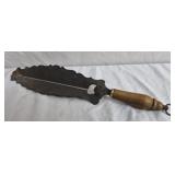 Vintage scalloped metal server