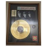 Framed 24K gold plated Meet the Beatles replica