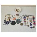 Vintage Lot of Military Pins & Badges & Ashtray