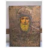Byzantine style religious icon featuring saint