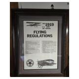 Framed 1919 US Army Air Service Flying Regulations