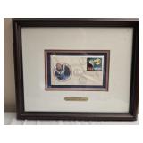 Flown Abroad space shuttle challenger framed