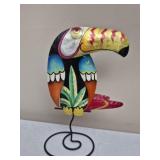 Hand painted Mexican folk art toucan figurine