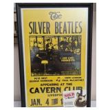 Framed The Beatles Silver Beatles concert poster