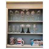 Estate lot of glass CABINET NOT INCLUDED
