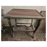 Metal base side table