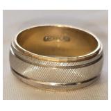 14k Yellow Gold Thick Band Ring 5.62 g