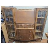 Gorgeous oak wood secretary cabinet
