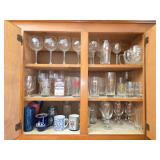Cabinet Lot of Beer Glasses Mugs & More