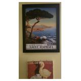 Lot of 2 Vintage Wall Accent Prints