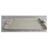 Ceramic white serving platters
