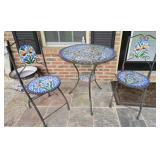 Tile top table and chairs