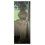 Chalkware plant stand with pot