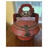 19th century Chinese red lacquer lunch box