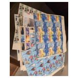 Large Lot Vintage Sheets of Stamps