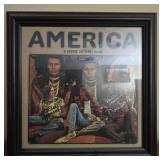 Framed Autographed America album
