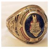 10k Yellow Gold 1970 Santa Monica High School Ring