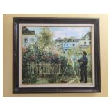 Framed print on canvas