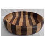 Handmade segmented wooden bowl