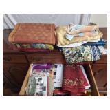 Estate lot of napkins pillow table runners & more