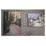 Lot of 2 canvas wall decor