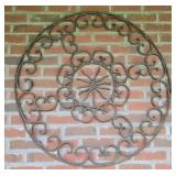 Round iron wall decor