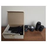 Vintage Pentax camera with lens