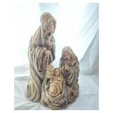 Holy Family nativity scene carved from olive wood