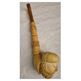 Wooden tobacco pipe may be Merschuam