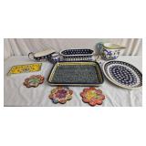 Estate lot of dishware Boleslawiec & more