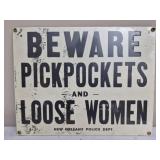 decorative tin sign
