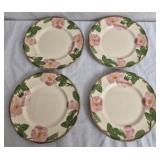 Set of 4 Franciscan floral plates