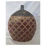 Vintage style flattened pineapple vase