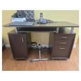 Faux wood computer desk