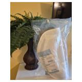Faux plant in vase & more