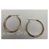14 k gold hoop earrings