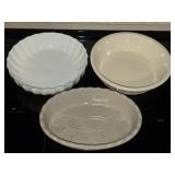Lot of 3 Ceramic Casserole Baking Dishes