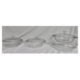 4 casserole dishes w lids