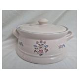International Stoneware covered casserole dish